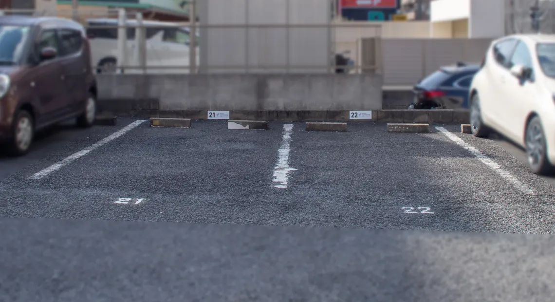 クロックタワー植田パーキングの21番・22番の駐車スペース