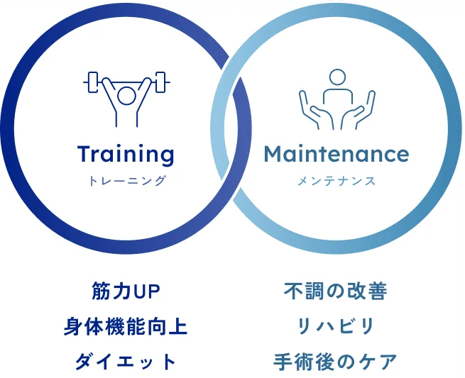 Training（トレーニング）とMaintenance（メンテナンス）の2つのサービス